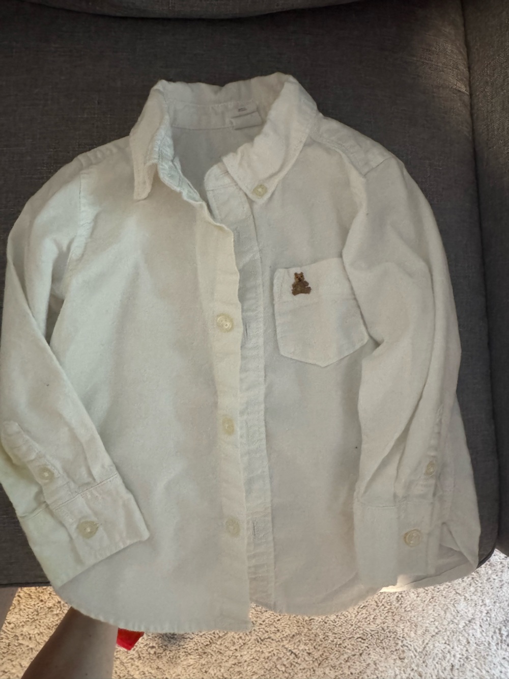 GAP White Long Sleeve Button-Up Shirt